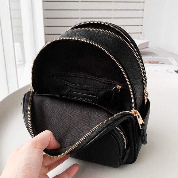 NWT Coach Mini Court Backpack in Black Authentic C8603 - Picture 8 of 10